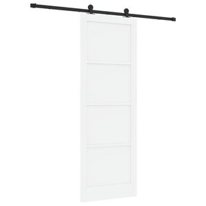 vidaXL Drsna vrata ORKDAL 83 x 232 cm Trdna borovina Bela