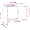 vidaXL Kopalniška omarica za umivalnik črna 80x33x60 cm inženirski les