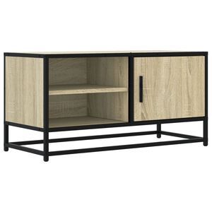 vidaXL TV omarica sonoma hrast 80x34,5x40 cm inženirski les in kovina