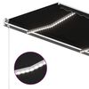 vidaXL Ročno zložljiva tenda z LED lučmi 450x350 cm antracitna