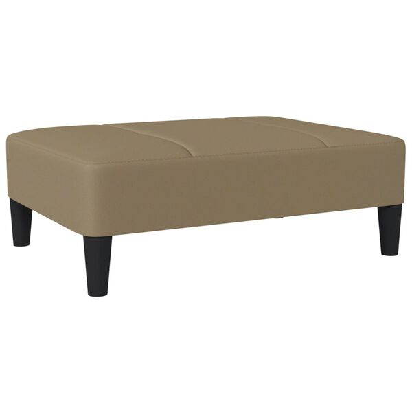 vidaXL Stolček za noge kapučino 78x56x32 cm umetno usnje