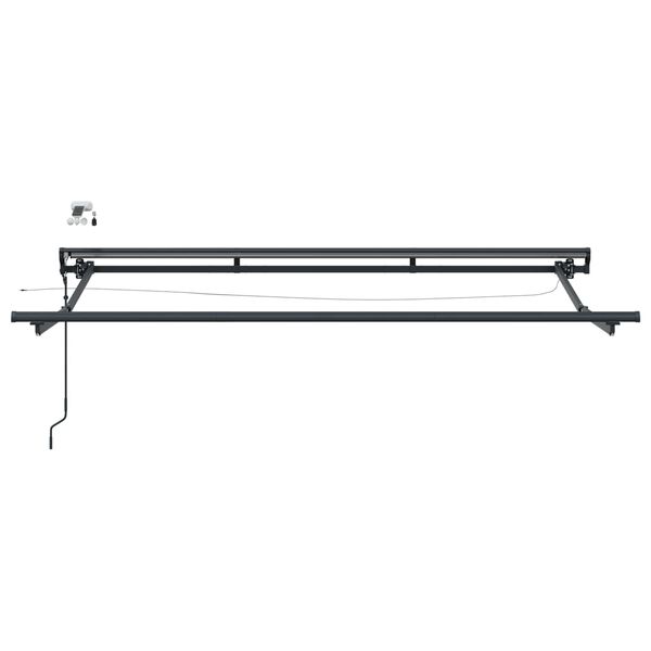 vidaXL Električna nadstre&scaron;nica s profili LED Antracit 3 x 2 m Aluminij