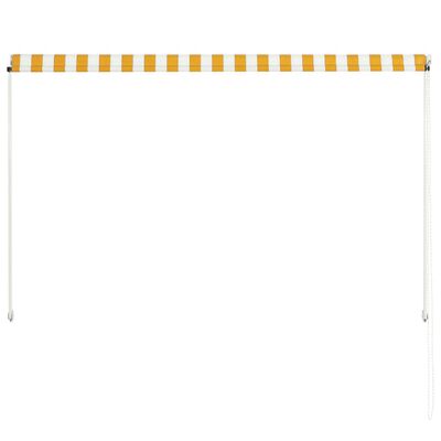 vidaXL Zložljiva tenda 200x150 cm rumena in bela