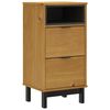 vidaXL Nočna omarica FLAM 40x35x80 cm trdna borovina