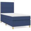 vidaXL Box spring postelja z vzmetnico moder 80x200 cm blago