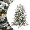 vidaXL Umetno Zložljivo Božično Drevo Bela 150 cm PE in PVC