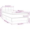 vidaXL Box spring postelja z vzmetnico LED modra 100x200 cm blago