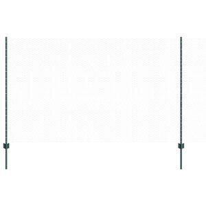 vidaXL &Scaron;esterokotna ograja s stebrom 10 x 1,4 m Jeklo s PVC premazom