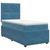vidaXL Postelja boxspring z vzmetnico Modra 80 x 200 cm Žamet