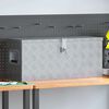 vidaXL Skrinja iz aluminija 76,5x26,5x33 cm srebrne barve