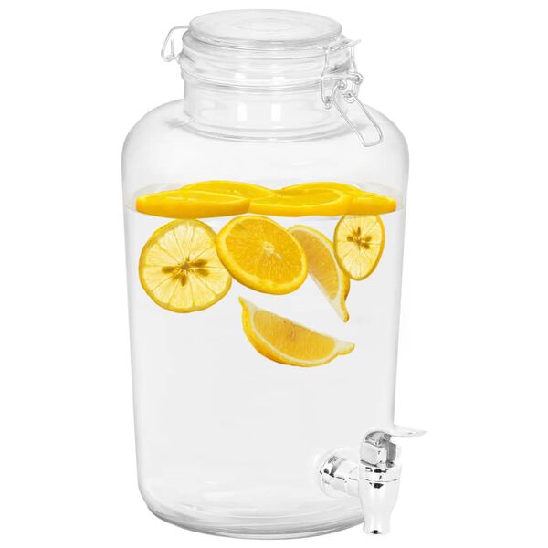 vidaXL Posoda za doziranje pijače 2 kosa 4000 ml steklo