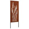 vidaXL Zaslon za zasebnost v vrtu Rjav 50 x 140 cm Odporno jeklo