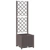 vidaXL Cvetlično korito z oporno mrežo rjavo 40x40x136 cm PP
