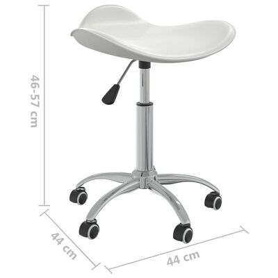 vidaXL Salonski stolček belo umetno usnje