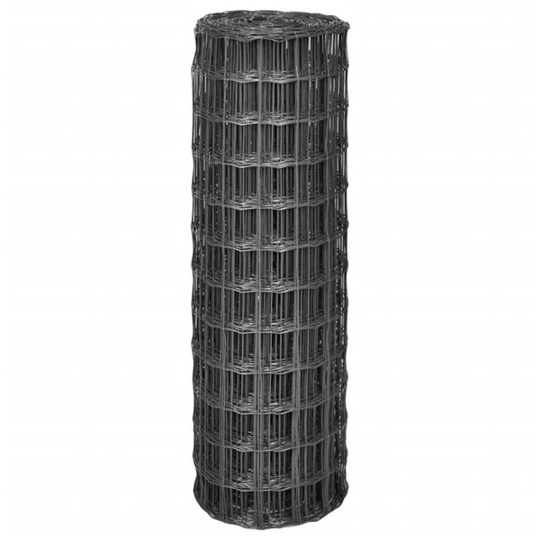 vidaXL Evro ograja iz jekla 10x1,2 m siva