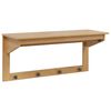 vidaXL Obe&scaron;alnik za pla&scaron;če HILL Medeno rjava 90 x 35 x 41.5 cm