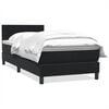 vidaXL Box spring postelja z vzmetnico črna 80x210 cm žamet