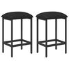 vidaXL Barski stol 2 pcs Črna 40 x 32 x 74 cm Inženirski les