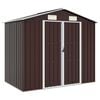 vidaXL Vrtna lopa rjava 205x129x183 cm pocinkano jeklo