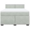 vidaXL Box spring postelja z vzmetnico svetlo siv 140x190 cm žamet