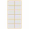 vidaXL Drsna vrata zlata 102,5x205 cm mat ESG steklo in aluminij