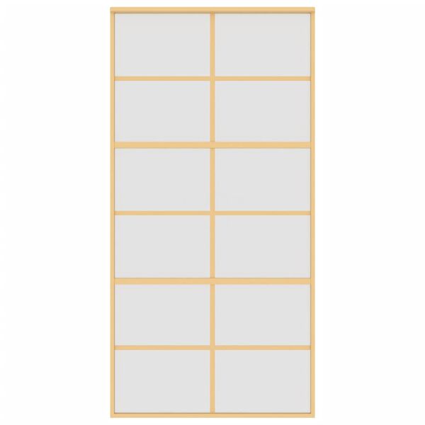 vidaXL Drsna vrata zlata 102,5x205 cm mat ESG steklo in aluminij