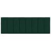 vidaXL Blazina za vzglavje Hanko temno zelena 140 cm žamet