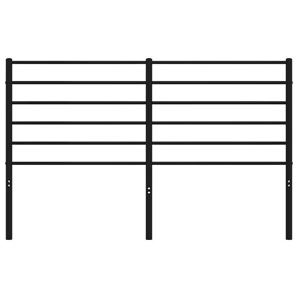 vidaXL Kovinsko posteljno vzglavje črno 140 cm