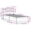 vidaXL Posteljni okvir brez vzmetnice 75x190 cm trdna borovina