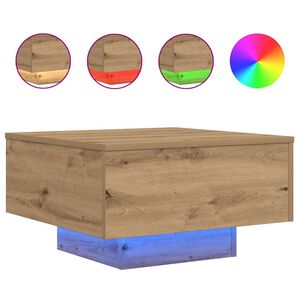vidaXL Klubska miza Umetni hrast 55 x 55 x 31 cm Konstruiran les