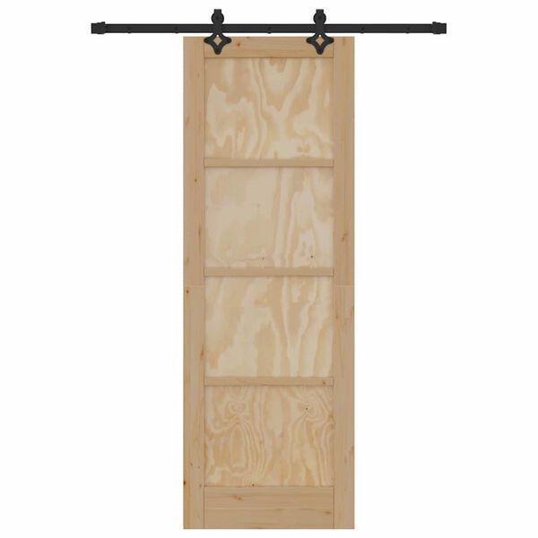 vidaXL Drsna vrata ORKDAL Rjava 73,5 x 211 cm Masivno borovo les