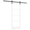 vidaXL Drsna vrata ORKDAL Bela 83 x 211 cm Trden borov les in steklo