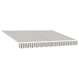 vidaXL Nadomestno platno za tendo Svetlo siva in bela. 329 x 195 cm