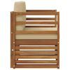 vidaXL Zunanja garnitura za sedenje z blazino Naravna 67 x 63 x 73 cm