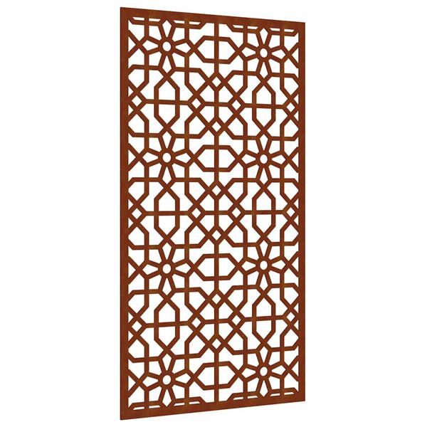 vidaXL Vrtna stenska dekoracija 105x55 cm corten jeklo mavra