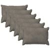 vidaXL Prevleka za blazino 6 pcs HOUTEN Svetlo siva 50 x 80 cm Žamet