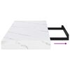 vidaXL Stenska polica Beli marmor 80 x 23,5 x 4 cm Konstruiran les