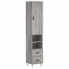 vidaXL Visoka omara siva sonoma 34,5x34x180 cm inženirski les