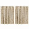vidaXL Velvete zavese z zavesami 2 pcs krema 140 x 140 cm Žamet