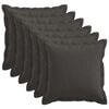 vidaXL Blazina 6 kos HOUTEN Temno siva 30 x 30 cm Lažni lanu