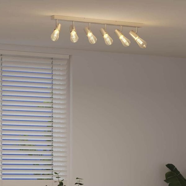 vidaXL Stropni reflektor Brušen nikl 73 x 6.5 x 11.5 cm Jeklo