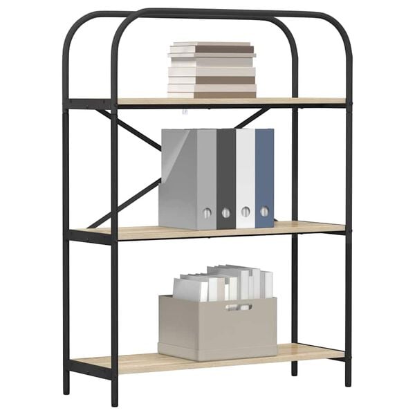 vidaXL Knjižna polica Sonoma hrast 80 x 30 x 109 cm Konstruiran les