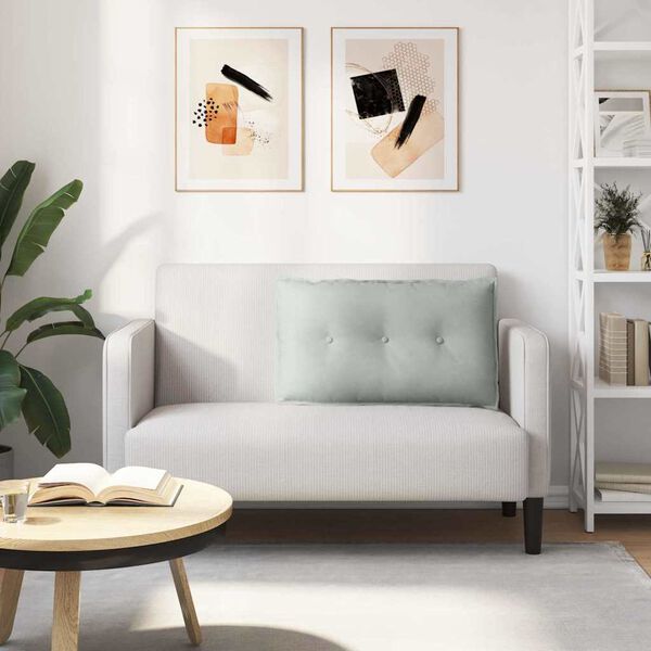 vidaXL Poglavni vzglavnik Svetlo siva 80 x 50 cm Žametna tkanina