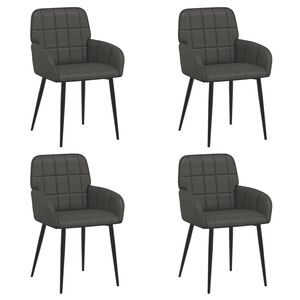 vidaXL Jedilni stoli 4 kos Umetno usnje Črna 57 x 50 x 85 cm