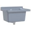 vidaXL Stenski umivalnik siv 50x35x24 cm smola