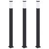 vidaXL Stebričke 3 kosi 110 cm črne IP44