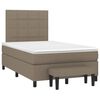 vidaXL Box spring postelja z vzmetnico taupe 120x190 cm blago