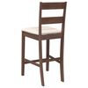 vidaXL Bar stoli z blazinami 2 kosa Brown Solid Wood Rubber