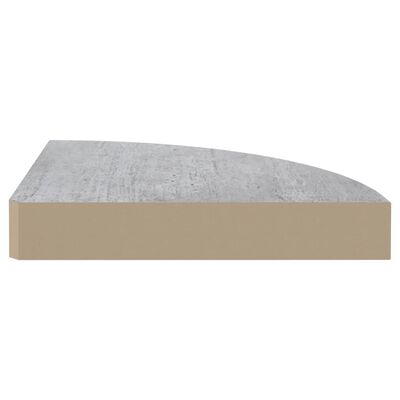 vidaXL Kotne stenske police 4 kosi betonsko sive 25x25x3,8 cm MDF