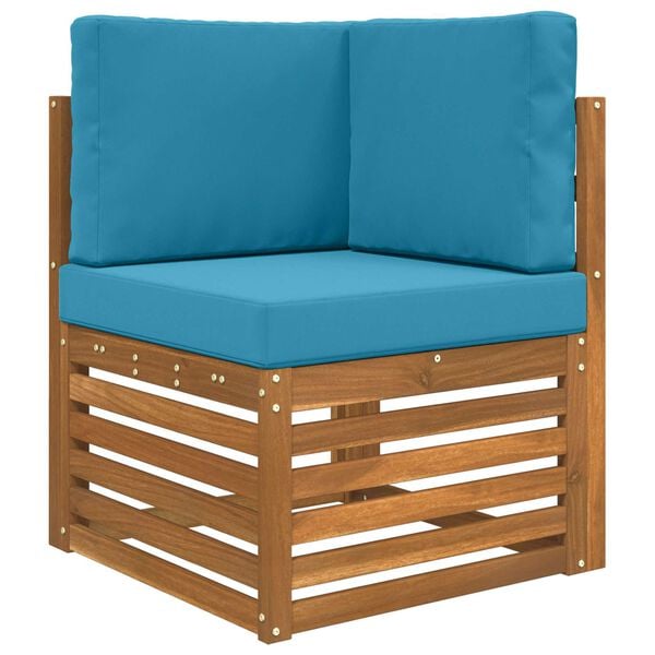 vidaXL Zunanja blazina za kavč 3 pcs Kraljevo modra Poliester